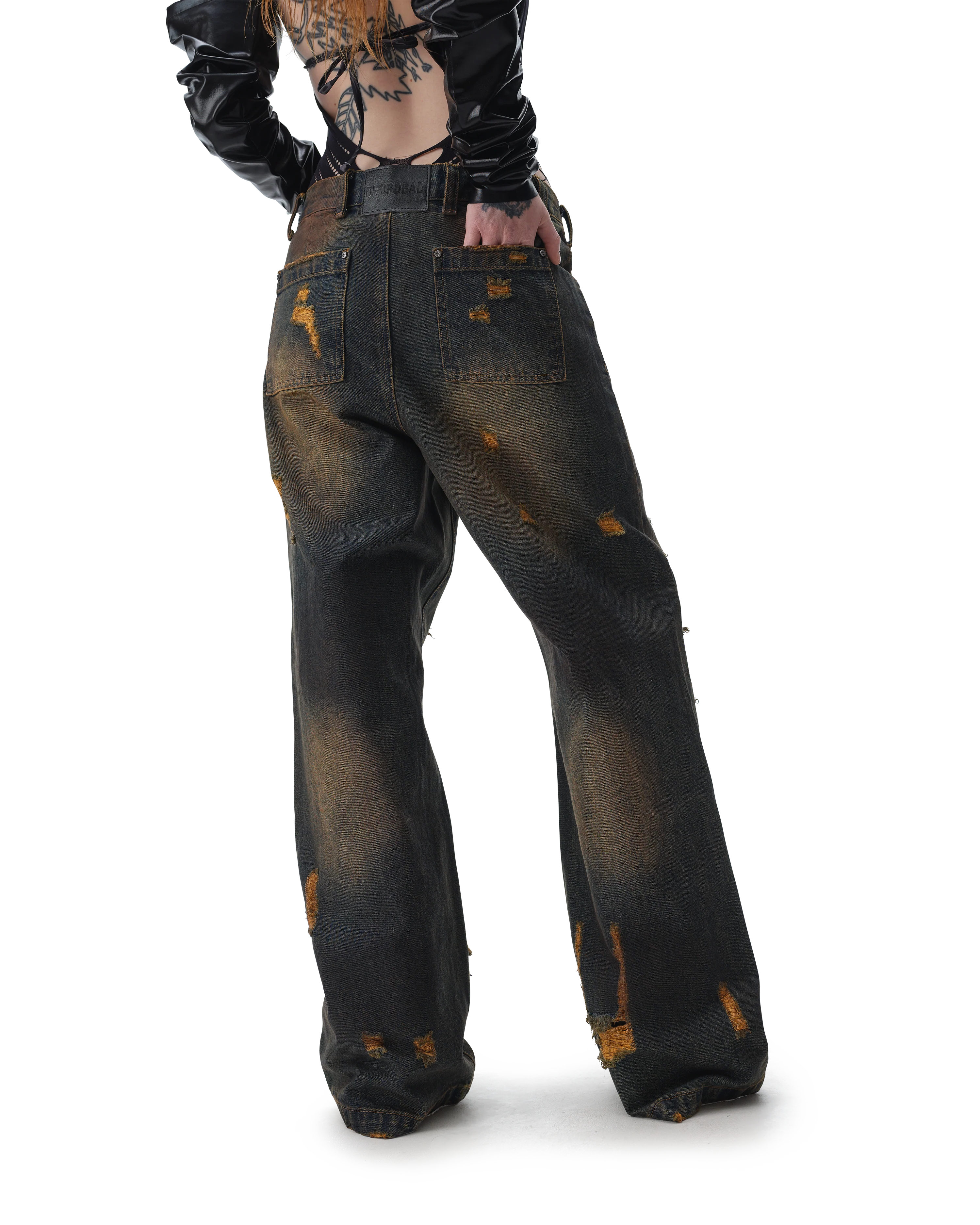 Burnout Brown Jeans - Image 14