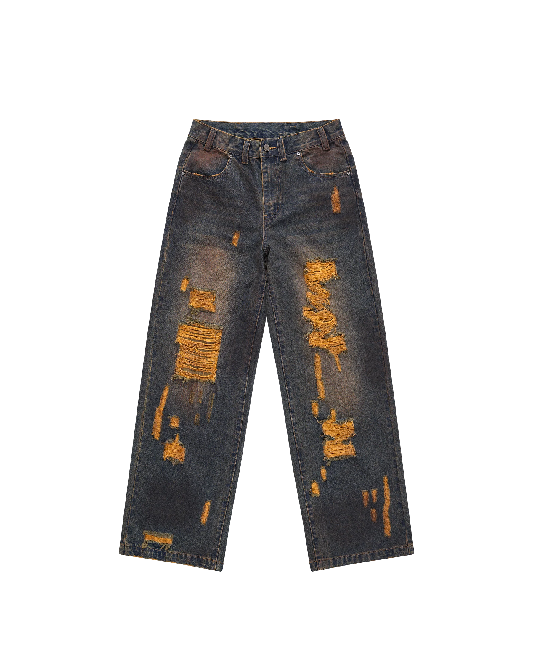 Burnout Brown Jeans - Image 3