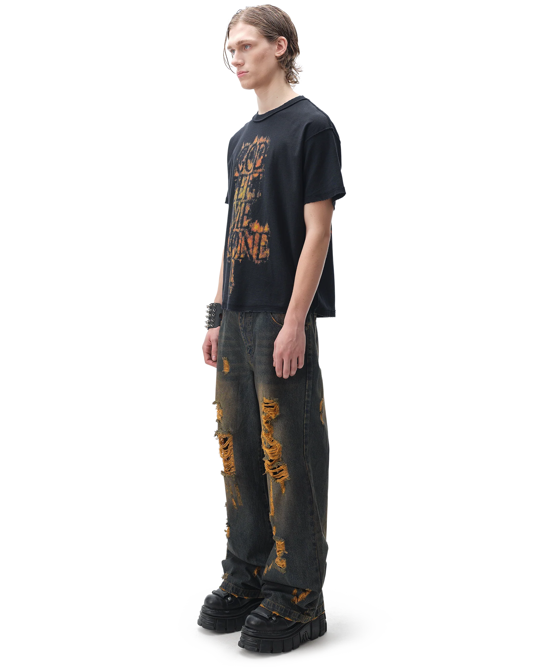 Burnout Brown Jeans - Image 6