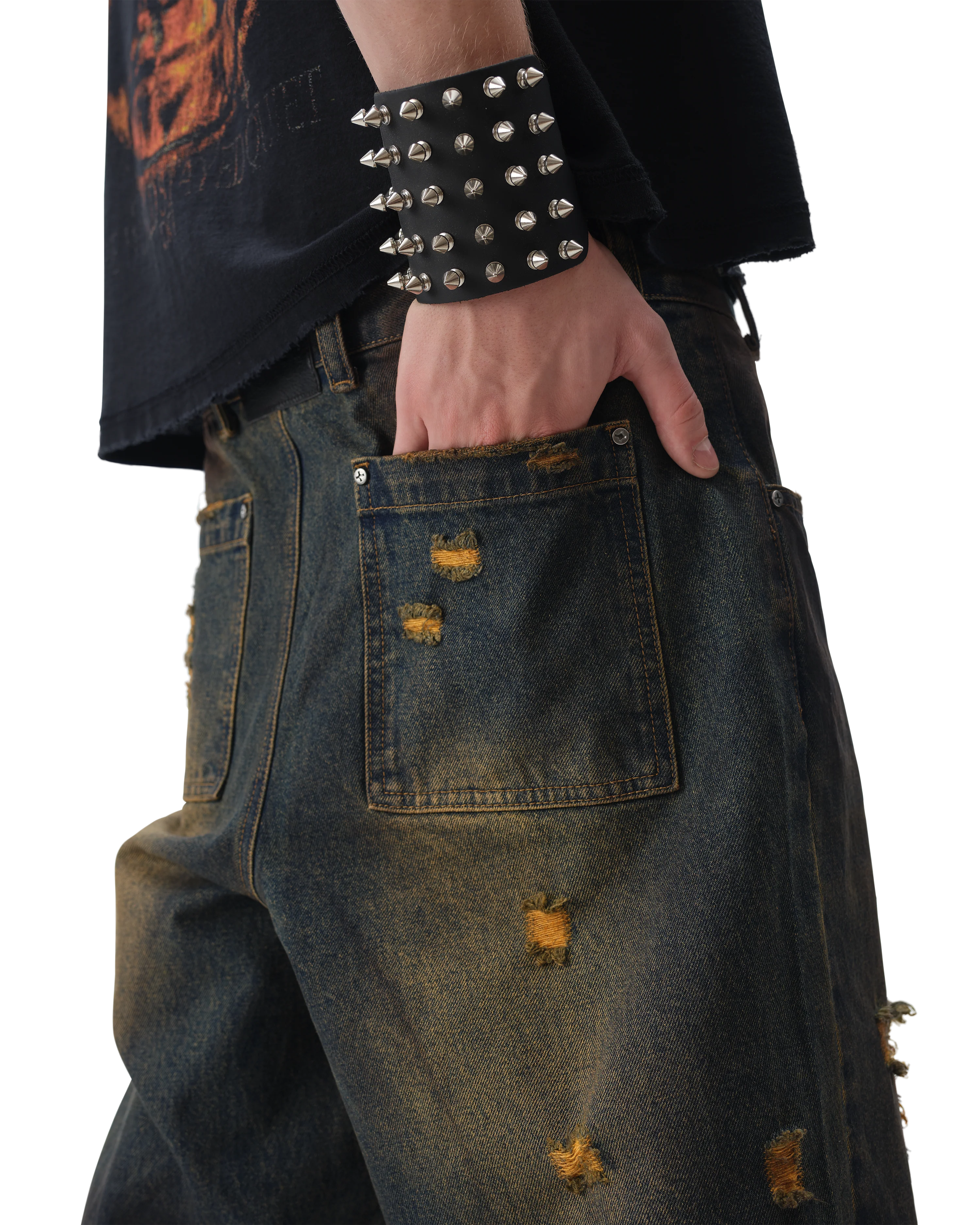 Burnout Brown Jeans - Image 9